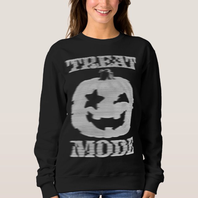Leckerei Mode Glitchy Pumpkin Sweatshirt (Vorderseite)