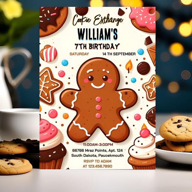 Leckerei niedliche Süßigkeiten Cookie Exchange 1.  Einladung (Von Creator hochgeladen)