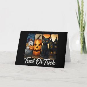 "Leckerei oder Trick" Halloween Pinselstriche Gruß Karte