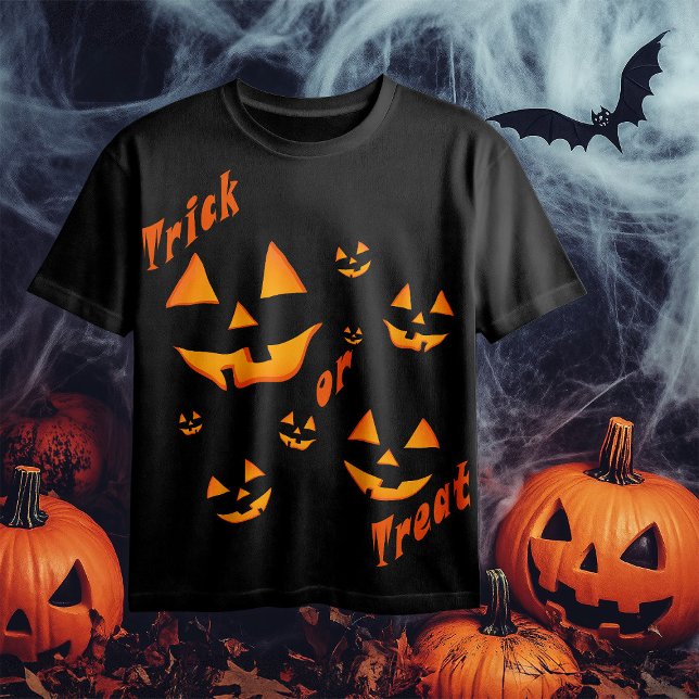 Leckerei oder Trick und Jack-O-Lantern Augen und L T-Shirt (Von Creator hochgeladen)