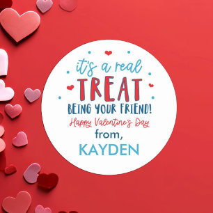 Leckerei personalisierter Reis Valentinstag Lecker Runder Aufkleber