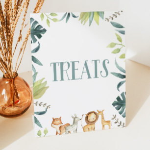 Leckerei "Safari Zoo Jungle Animals Party" Sockelschild