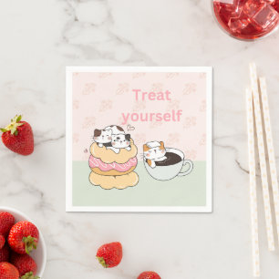 Leckerei Sie selbst Katzen Serviette