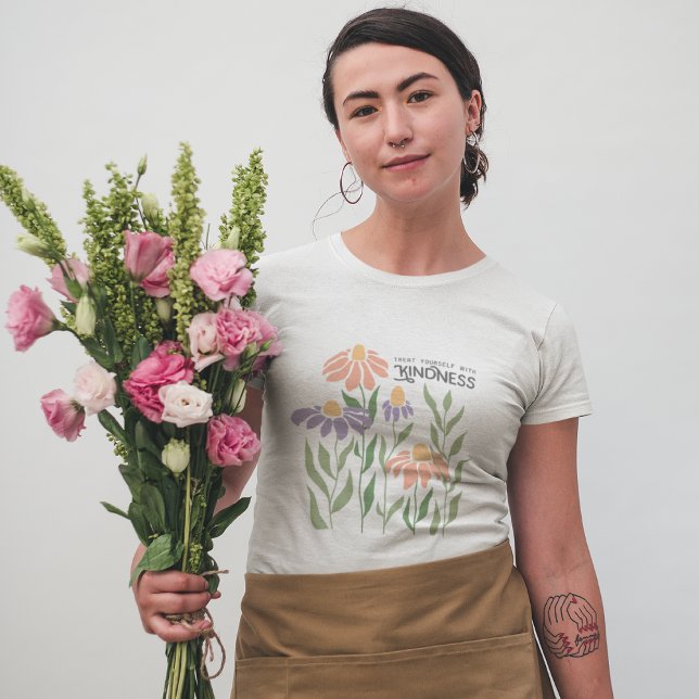 Leckerei Sie selbst mit Herzlichkeit Boho Floral T-Shirt (Von Creator hochgeladen)