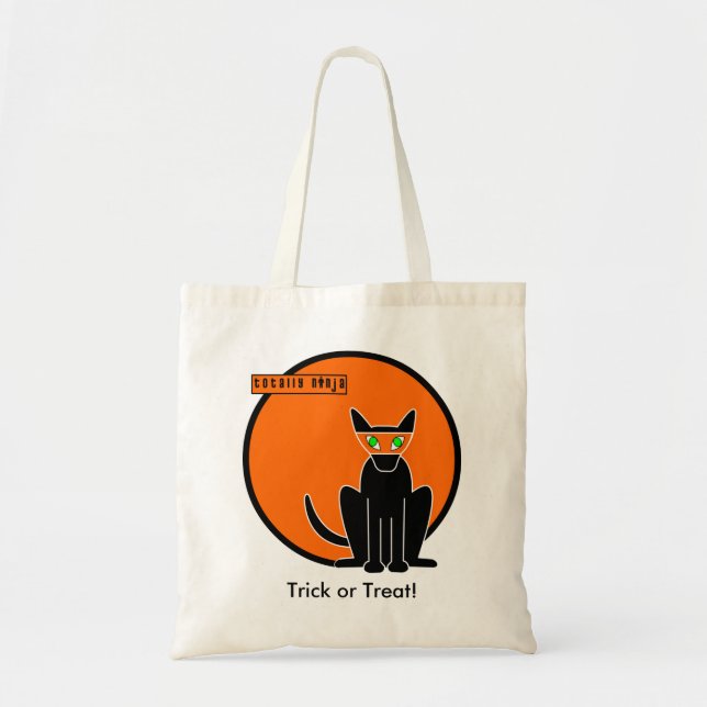 Leckerei-Tasche Halloweens Ninja Tragetasche (Vorne)