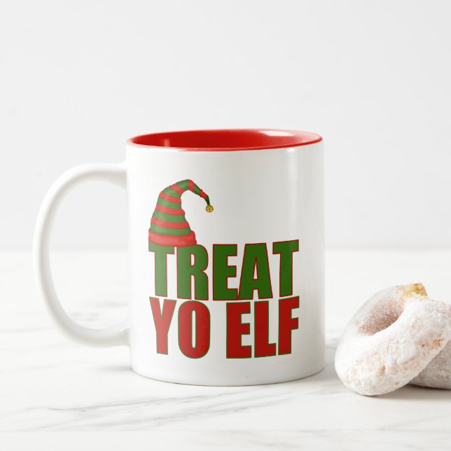 Leckerei Yo Elf | Funny Christmas Tasse (Mit Donut)