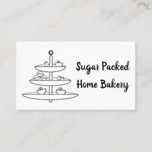 Leckereien der Bäckerei auf einer Business Card Visitenkarte