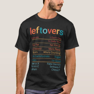 Leckereien Ernährungsfakten Rezept Lustiges Dankfe T-Shirt