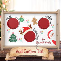 Leckereien für das Weihnachtsabend-Serviertablett