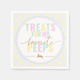 Leckereien für meine Pieps Ostern Bunny Pastel Str Serviette