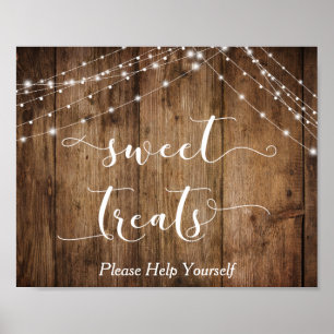Leckereien Hochzeit Dessert Sign Poster