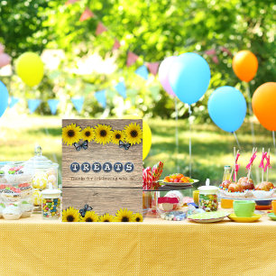 Leckereien Tabelle Rustikale Sonnenblumendusche Poster