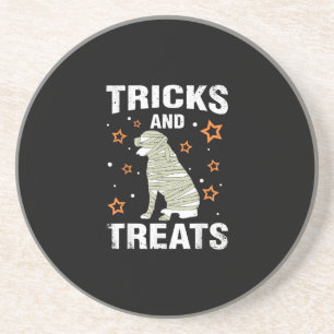 Leckereien _ Tricks Rottweiler Halloween Kostümmus Getränkeuntersetzer