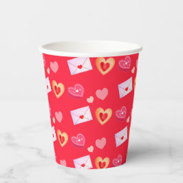Leckereien und Liebe am Roten und Roten Valentinst Pappbecher