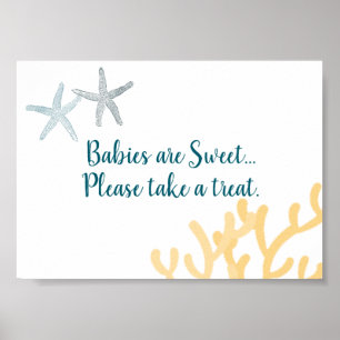 Leckereien Unterschreiben unter Meeresthema Baby-D Poster