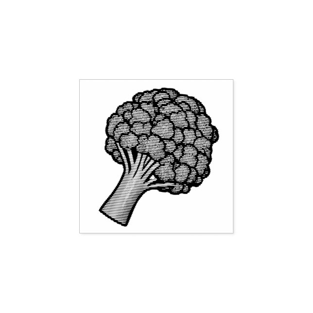 Leckerer Brokkoli Gummistempel (Prägung)