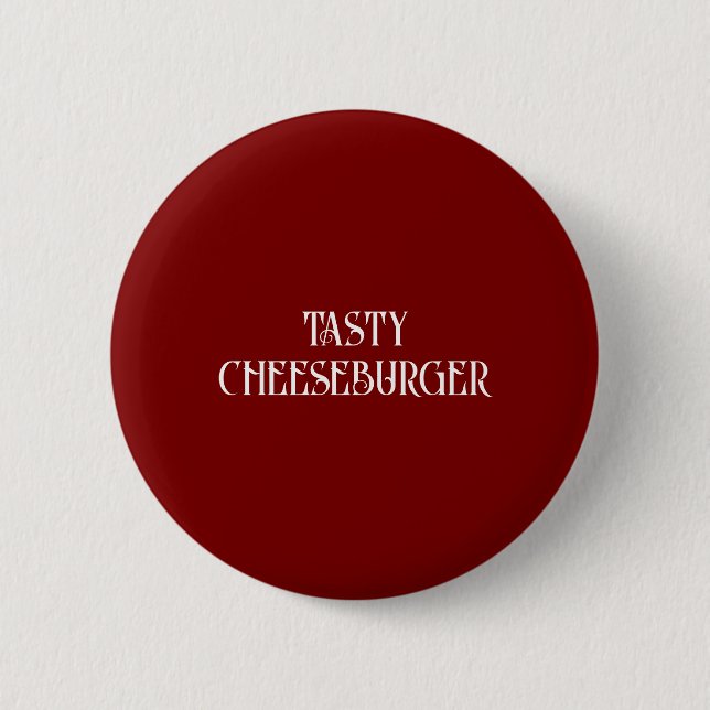 Leckerer Cheeseburger-Button Button (Vorderseite)