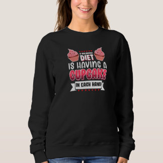 Leckerer Cupcake Lieblings-Dessert Süßigkeiten Bac Sweatshirt