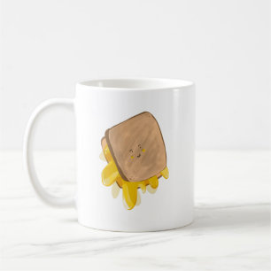 Leckerer gegrillter Käse Sandwich Kaffeetasse