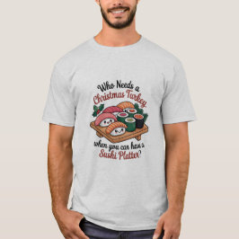 Leckerer Kawaii Weihnachts-Sushi-Platter T-Shirt