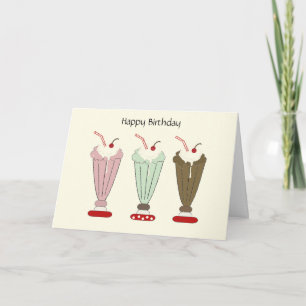 Leckerer Milchshake-Geburtstag Karte