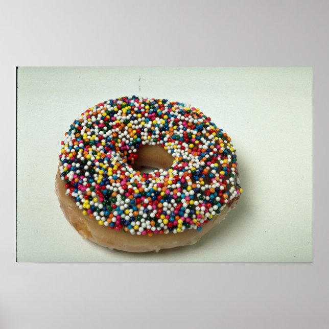 Leckerer Regenbogensprinkdonut Poster (Vorne)