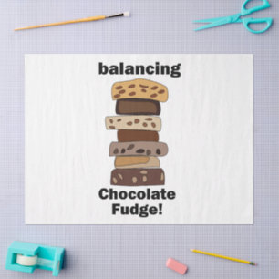 Leckerer Schokoladen-Fudge-Nachtisch-Ausgleich lus Seidenpapier