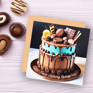 Leckerer Schokoladenkuchen mit personalisierter Sü