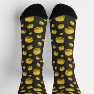 Leckeres Burger-Muster-Socken, cool und lustig Socken
