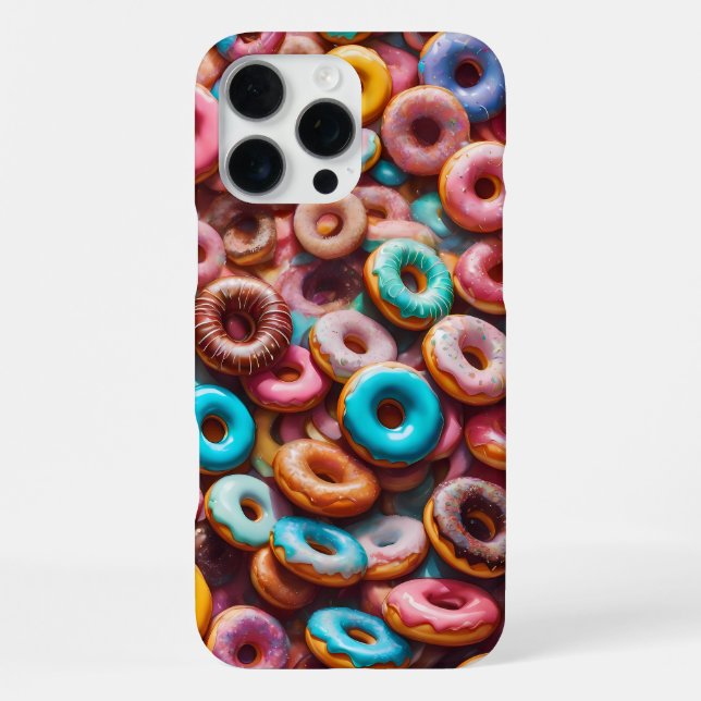 Leckeres Donut-Muster iPhone Hülle (Rückseite)