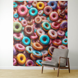 Leckeres Donut-Muster Wandteppich