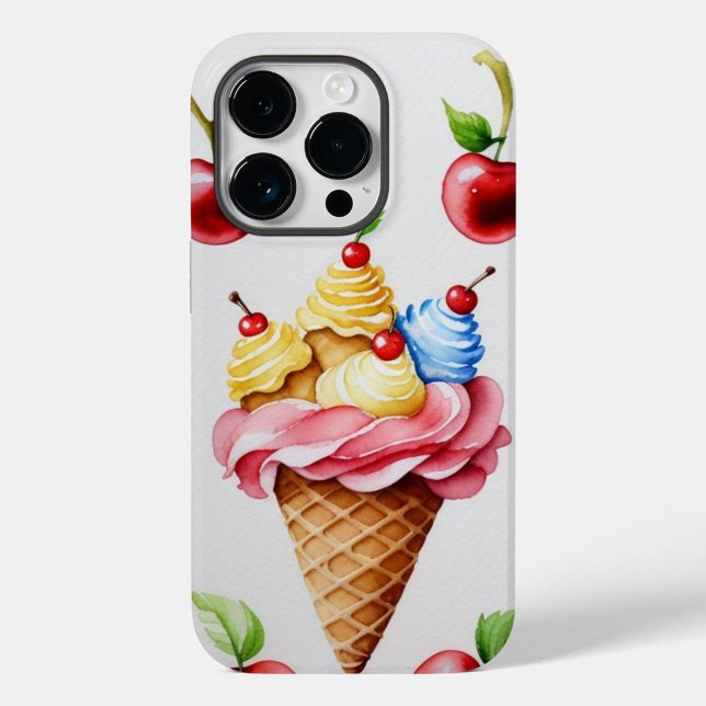 Leckeres Eiscreme-Kon Case-Mate iPhone Hülle (Watercolor ice Cream Cone iPhone Case!)