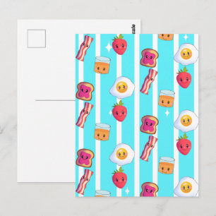 Leckeres Guten-Morgen-Frühstück  Postkarte