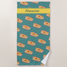 Leckeres Hot Dog Cartoon Food - Ihr Name auf einem