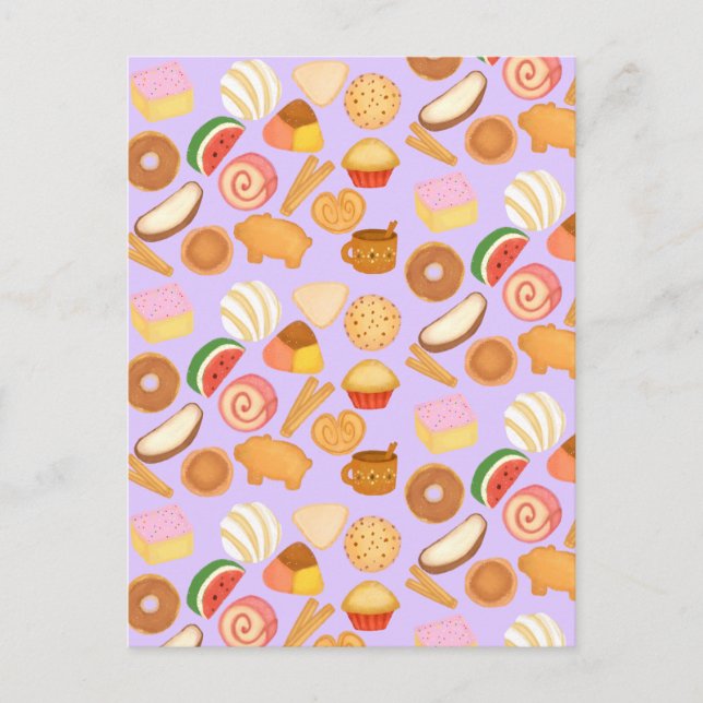 Leckeres mexikanisches Pan Dulce Süßbrot Postkarte (Vorderseite)