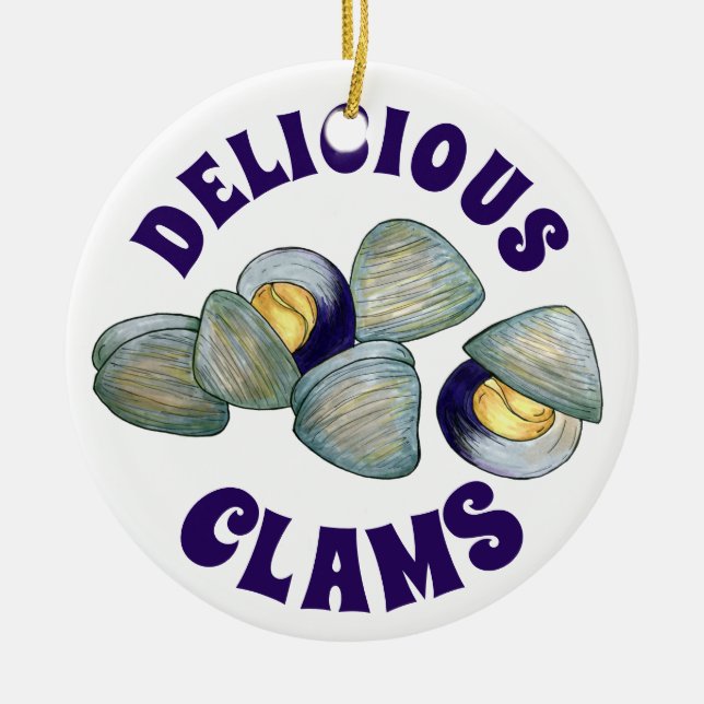 Leckeres New England RI Steamed Clams Keramik Ornament (Vorne)