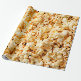 Leckeres Popcorn auf dem ganzen Hintergrund. Essen Geschenkpapier