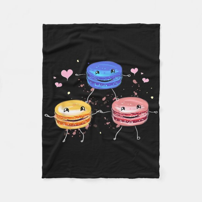 Leckeres süßes Cheerleading-Macaron-Geschenk  Fleecedecke (Vorderseite)