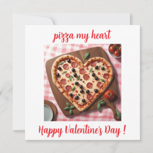 Leckeres Valentine Pizza Herz Italien   Feiertagskarte