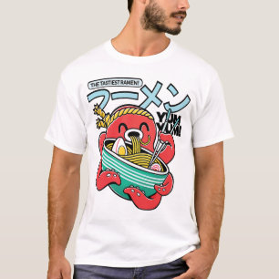 Leckerster Ramen Oktopus – Kawaii japanische Nudel T-Shirt