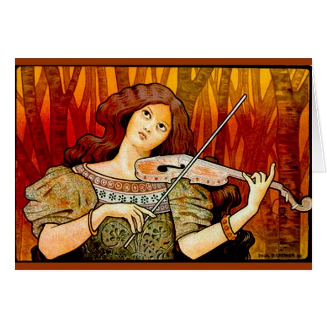 Lecons Music Violin Vintage Poster (Vorderseite (Horizontal))