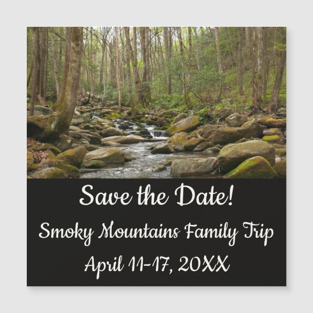 LeConte Creek auf den Großen Smoky-Bergen Magnetkarte (Vorderseite)