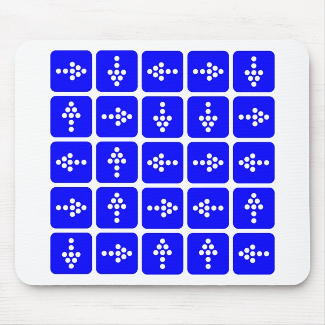 LED Arrow Square blau Mousepad (Vorne)