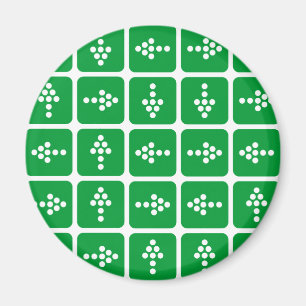 LED Arrow Square Green Magnet