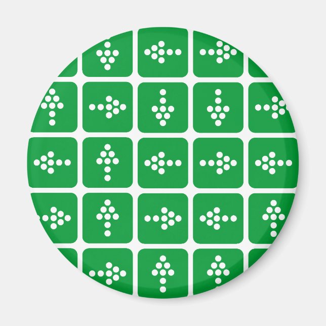 LED Arrow Square Green Magnet (Vorne)