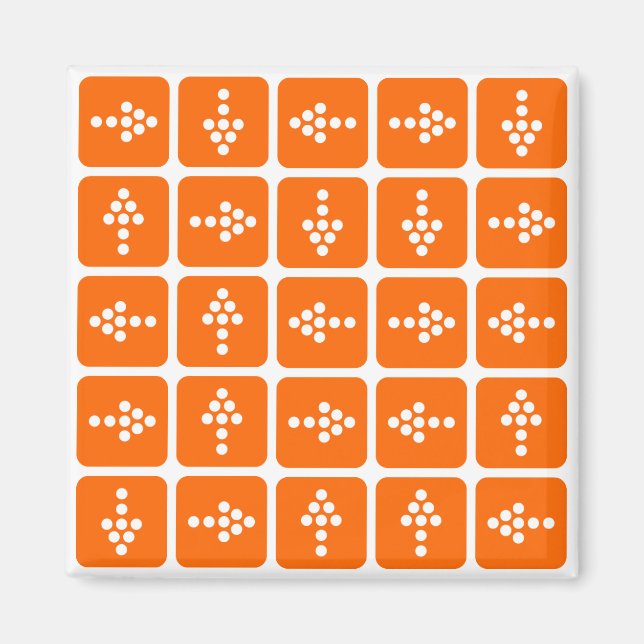 LED Arrow Square Orange Magnet (Vorne)