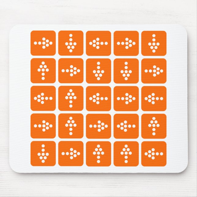 LED Arrow Square Orange Mousepad (Vorne)