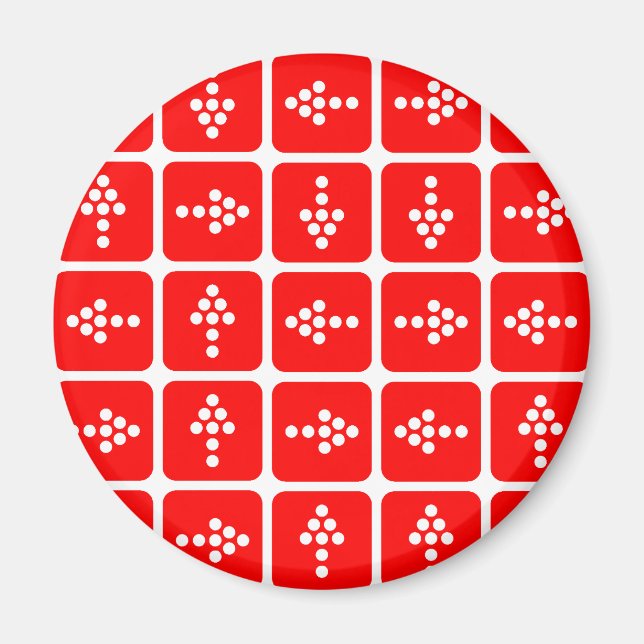 LED Arrow Square Red Magnet (Vorne)