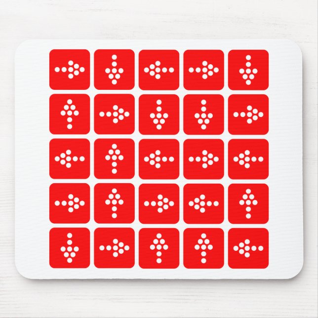 LED Arrow Square Red Mousepad (Vorne)