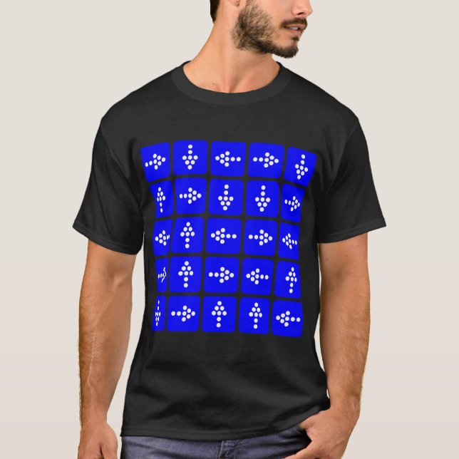 LED-Art-Pfeile - Blau T-Shirt (Vorderseite)